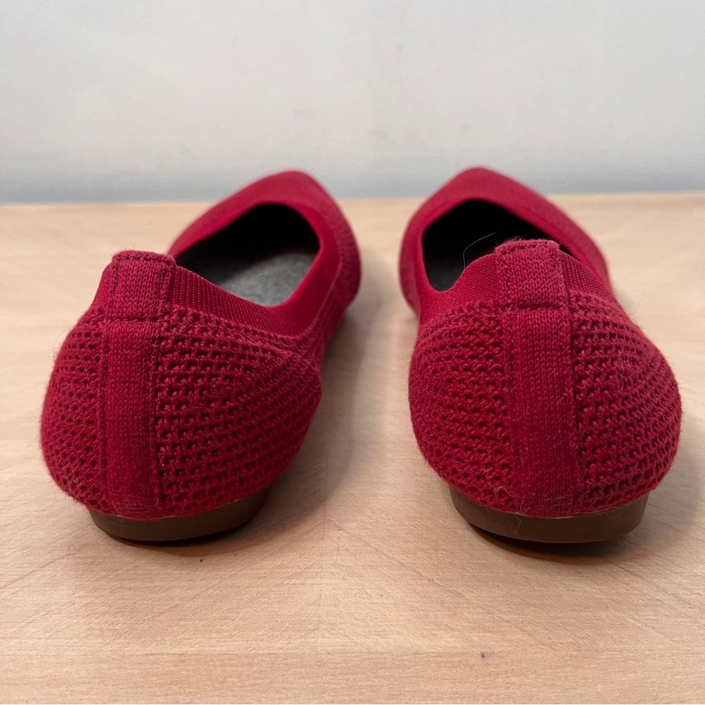 Pointed Toe Knit Ballet Flats Women’s Size 11 Red - Picture 5 of 6